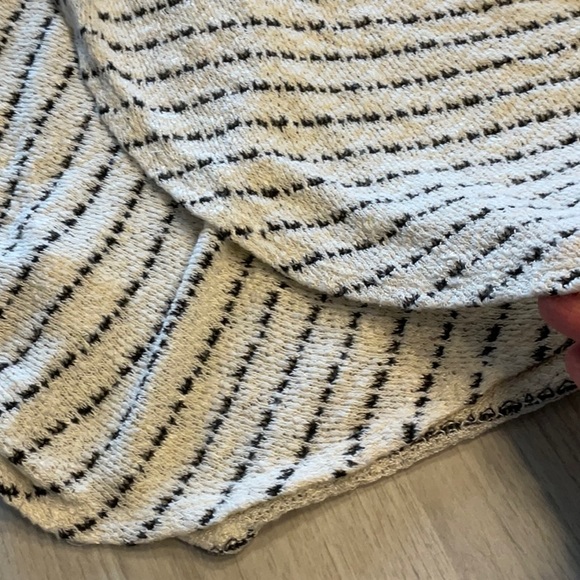 Free People “We The Free” Angel Island Stripe Hacci Sweater Ivory Black - Small - Picture 14 of 16